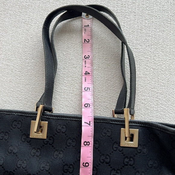 Gucci GG Canvas Bucket Tote in Black with Gold-tone Hardware VTG - Picture 16 of 16